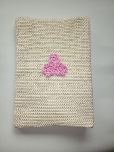 Capa de agenda/livro em crochet (bege)